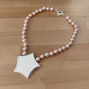 Sandy Liang Gateaux Necklace in Pink